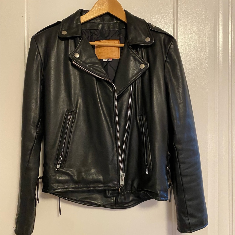 Black Leather Motorcycle Jacket